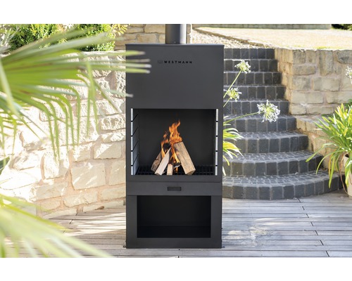 Westmann tuinhaard met grillfunctie, 229 x 100 cm, zwart