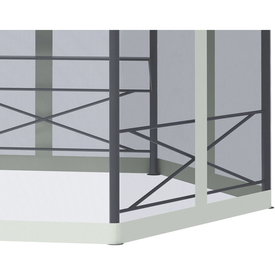 Outsunny Pavillon mit Dach grau