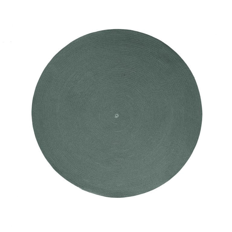 Cane-Line Circle indoor outdoor vloerkleed Ø140 donker groen