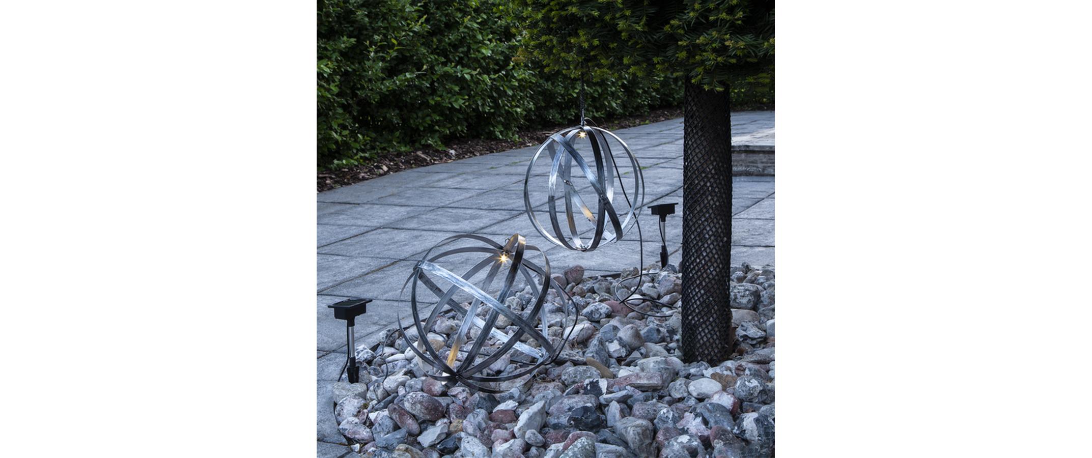 Gartenlicht Solar Astri, Ø 25 cm, SilberSolargartendekoration