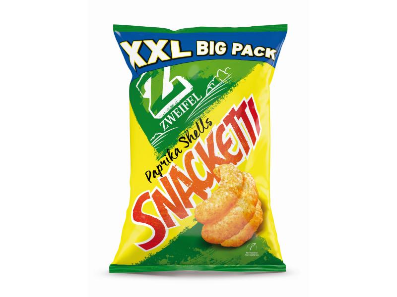 Zweifel Chips Snacketti Paprika Shells XXL 225 g Knusprige Kartoffelsnacks mit Paprikaaroma