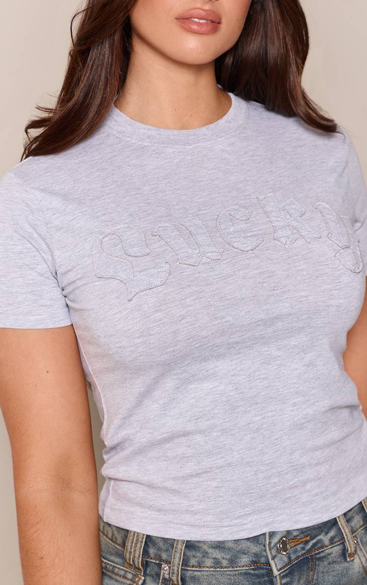 Gris T-shirt Ajusté Shape Lucky