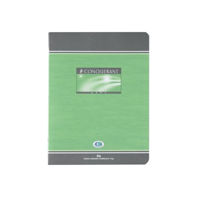 Conquérant Sept - Cahier de brouillon - 17 x 22 cm - 96 pages - grands carreaux (Seyes)