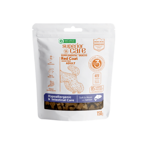 Salmão Nature's Protection, petisco hipoalergênico para o intestino, 150g