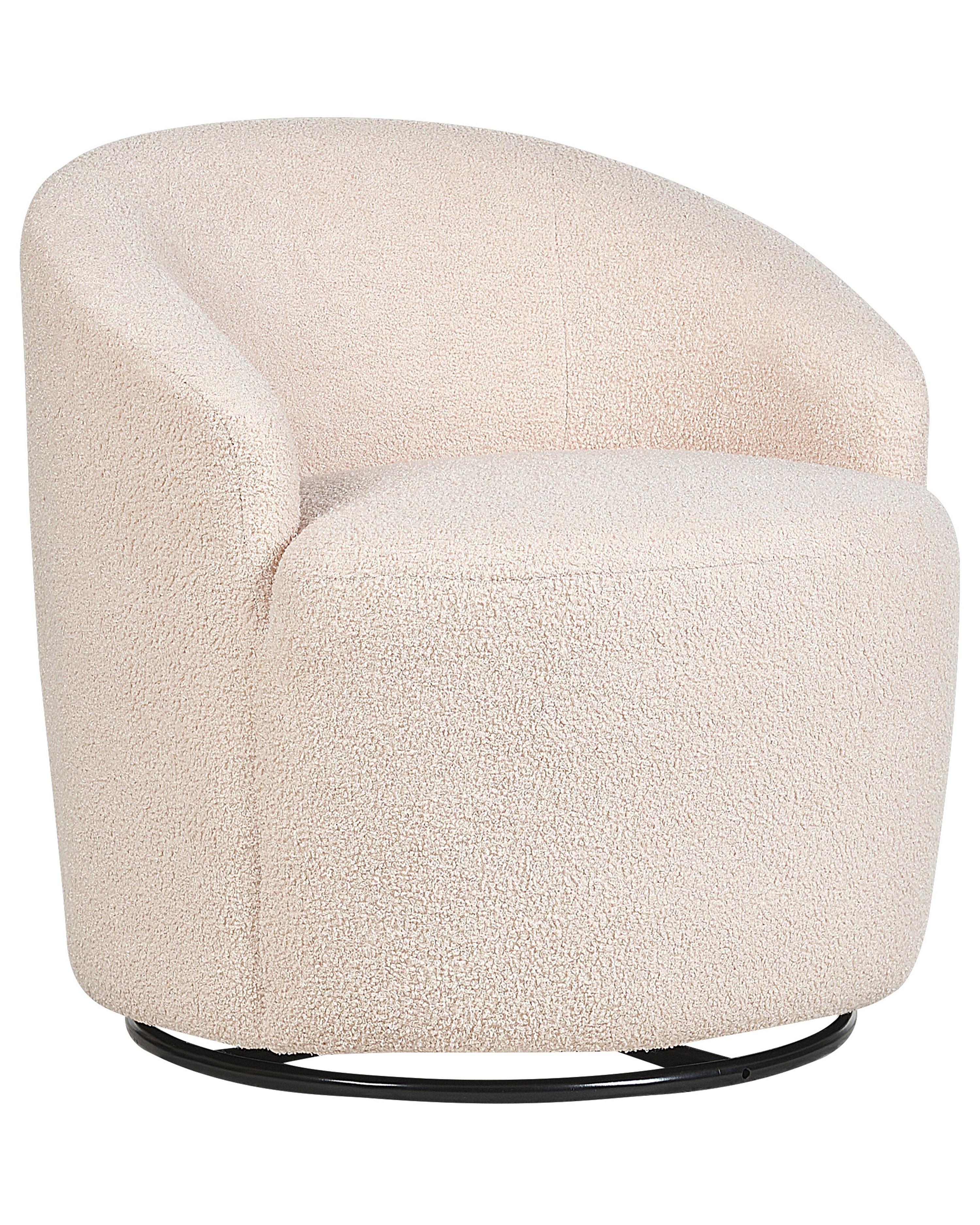 Draaifauteuil DAVIK Bouclé Beige