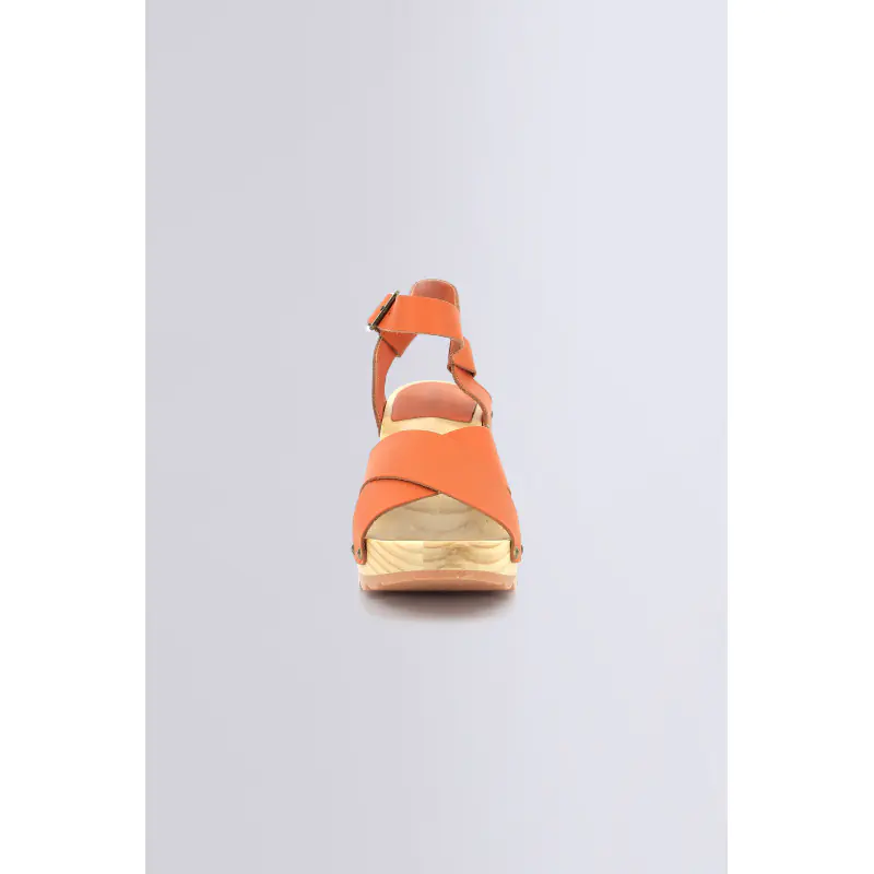 KICK WISE ORANGE BRIQUE SANDALES Cuir Femme