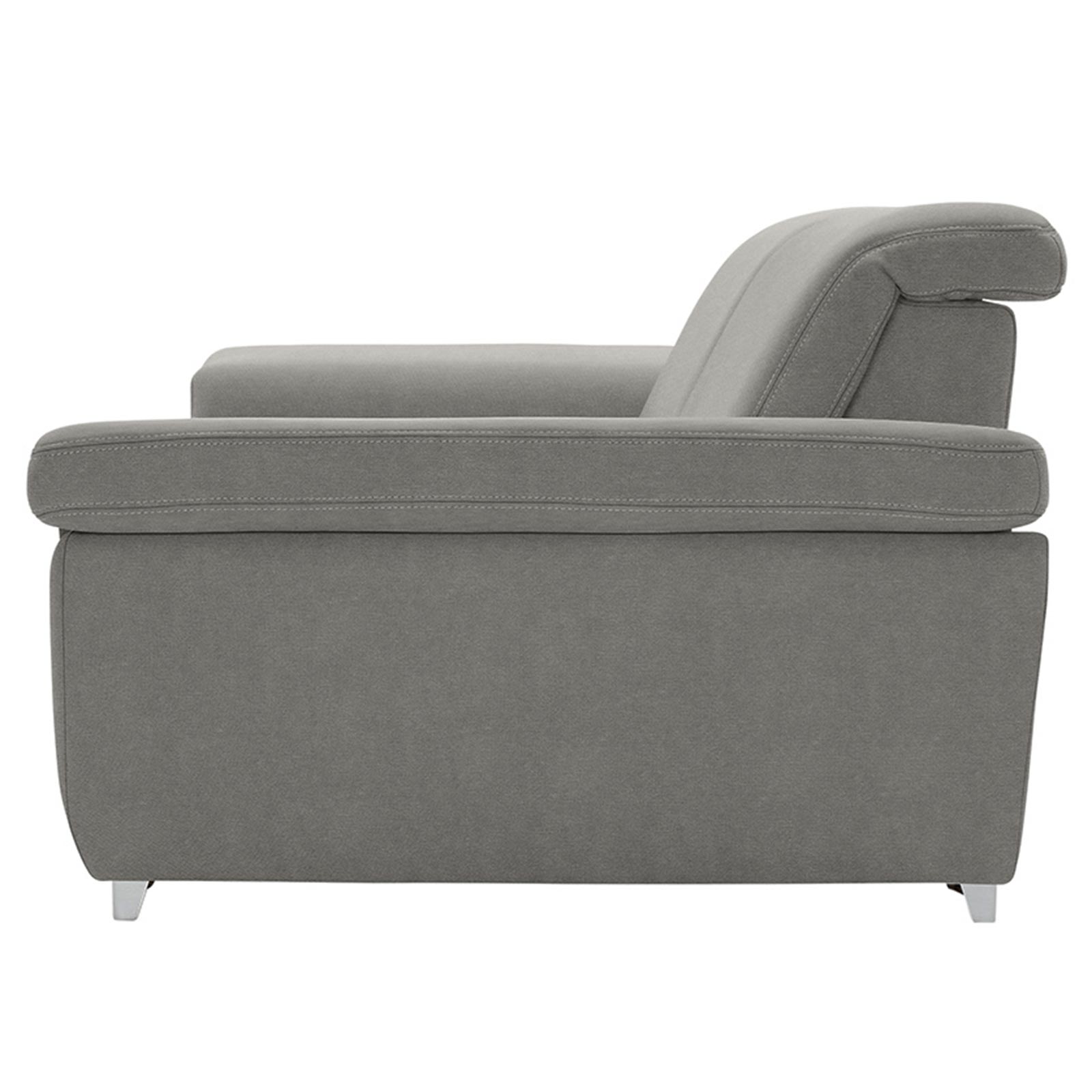 polsterpower 3-Sitzer Boxspringsofa - Belle silver - Basismodell