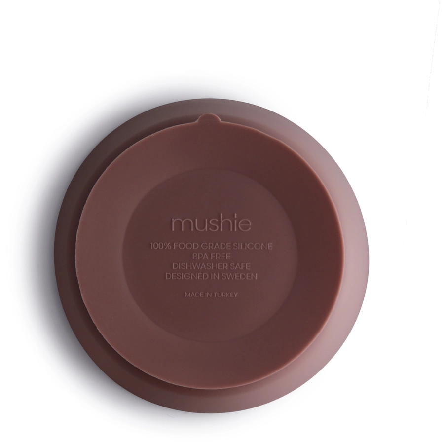 mushie Silikonschüssel mit Saugfuß Cloudy Mauve