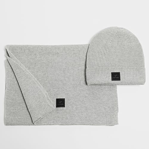 Lot Echarpe Et Bonnet VOXYM08 Gris Clair