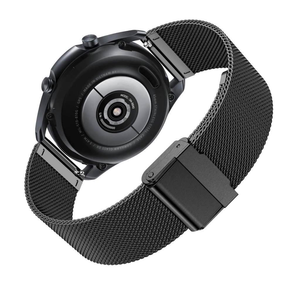 Samsung Galaxy Watch 3 (41mm) Edelstahl Armband Milanaise - Schwarz