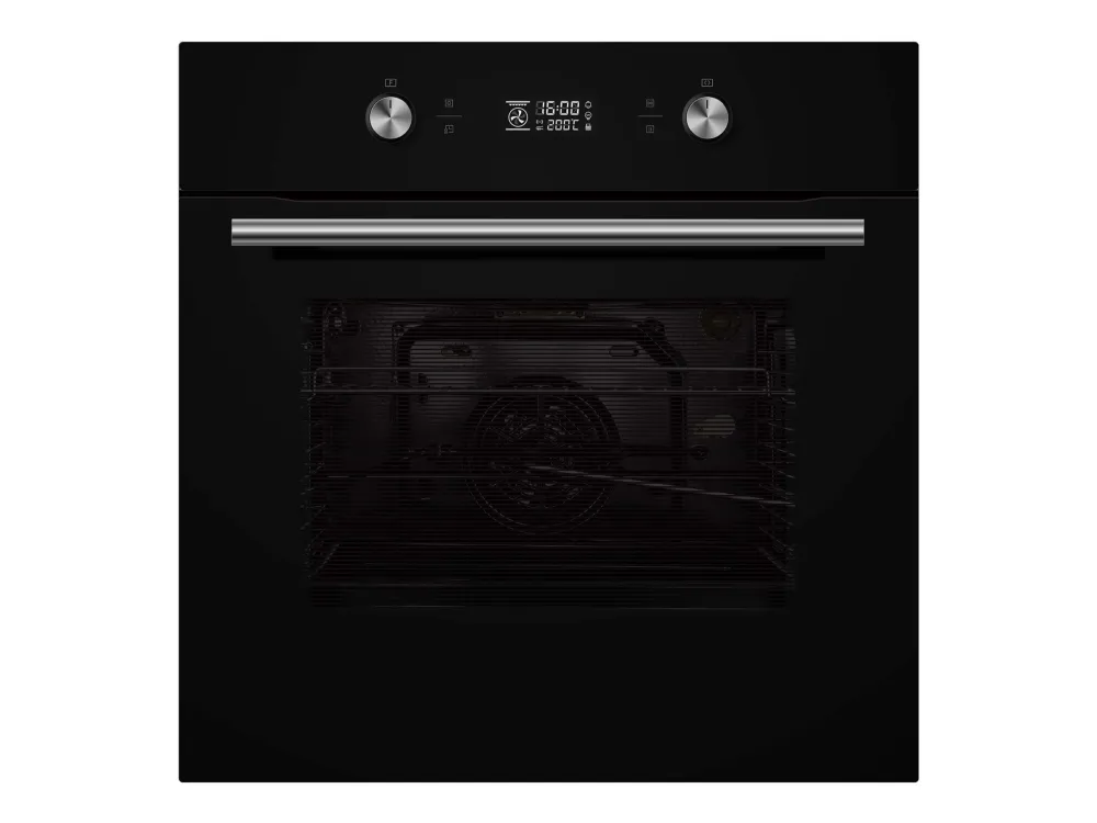 Scandomestic XO 6800 - Ovn - til indbygning - niche - bredde: 56 cm - dybde: 56 cm - højde: 59 cm - med selv-rengøring - Klasse A - sort glas