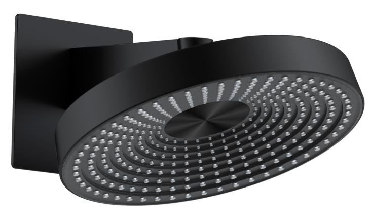Saniclear Evolution hoofddouche 30cm met wandbevestiging zwart mat