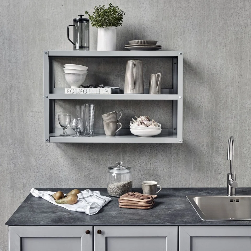 House Doctor - Reol, HDUse - Lysegrå - l: 80 cm, h: 53 cm, d: 22 cm