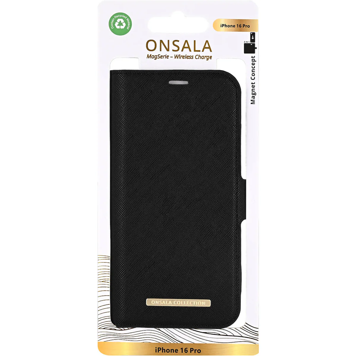 Onsala iPhone 16 Pro MagSeries wallet cover (black)