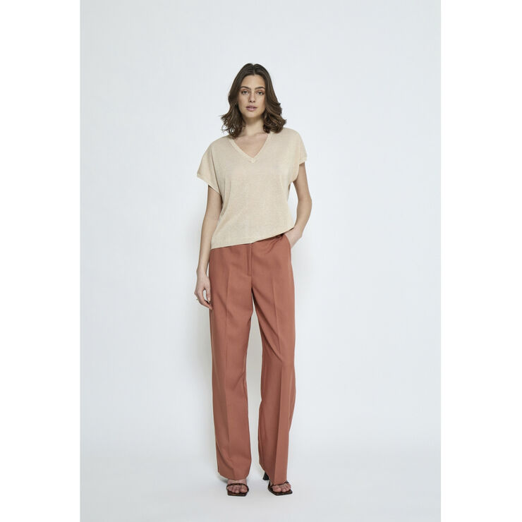Minus MSCarlina Batsleeve Knit Tee Medal gold metallic
