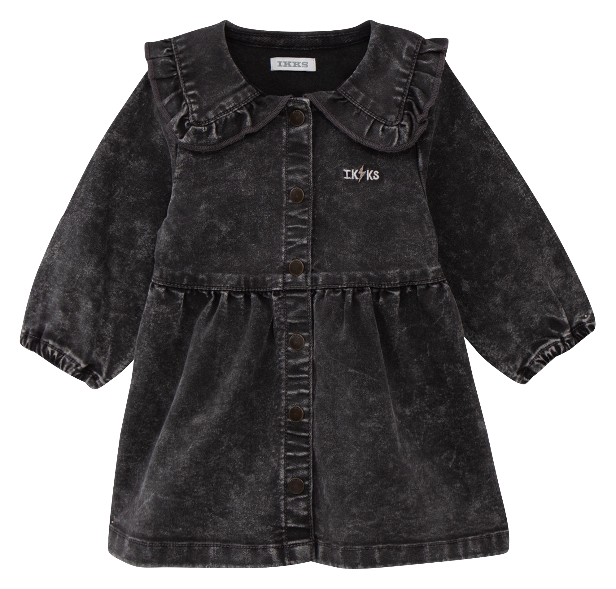 Robe denim en coton mélangé | Gris