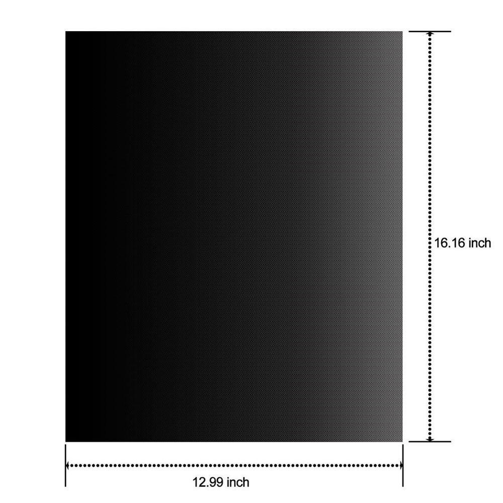 (6er Set) 40x33cm Universal BBQ Grillmatte für Grill und Backofen - Schwarz