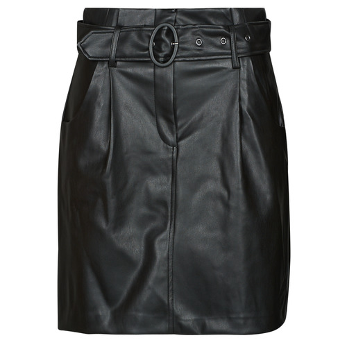 Vila - VICHOOSY HW COATED SKIRT - Noir