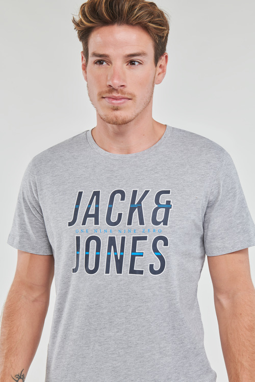 Jack & Jones - JJXILO TEE SS CREW NECK - Gris