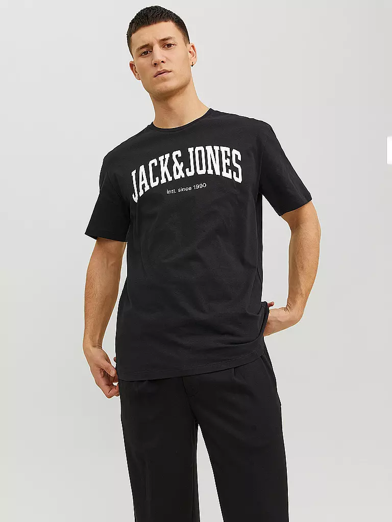 JACK & JONES T-Shirt  JJEJOSH schwarz