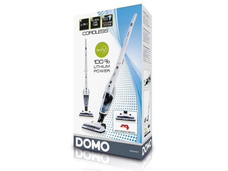 Domo Akku-Hand- und Stielsauger DO217SV Weiss Akku-Hand- und Stielstaubsauger