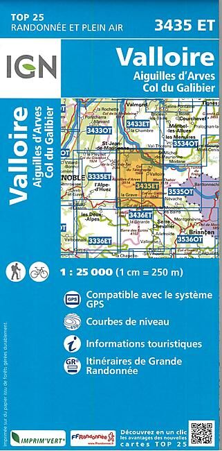 IGN - TOP25 3435ET VALLOIRE 1 25 000