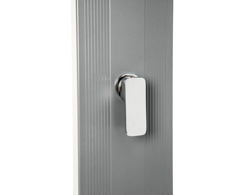 Solar douche slim line deluxe zilver