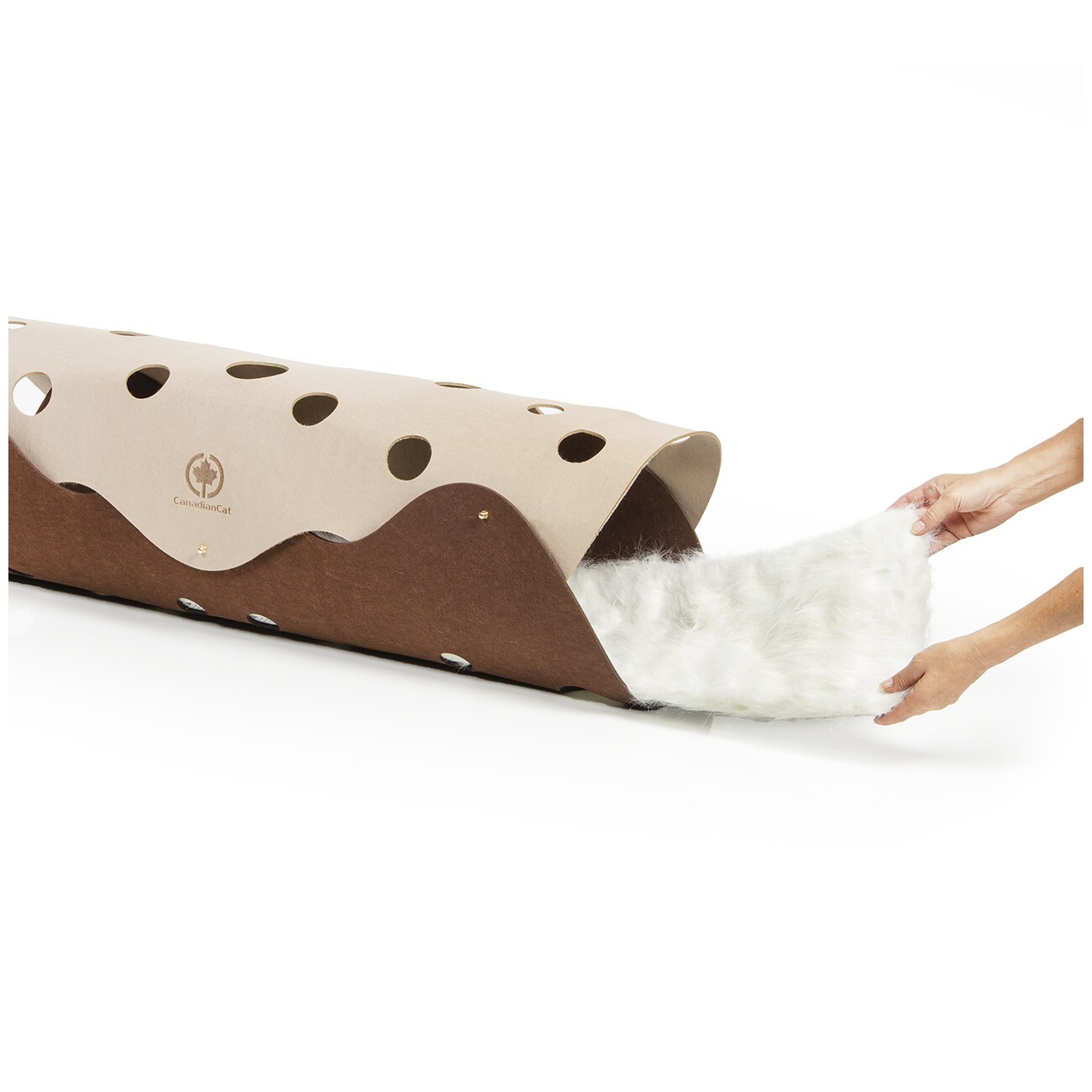 Canadian Cat Company Filz Katzentunnel XXL braun/ beige