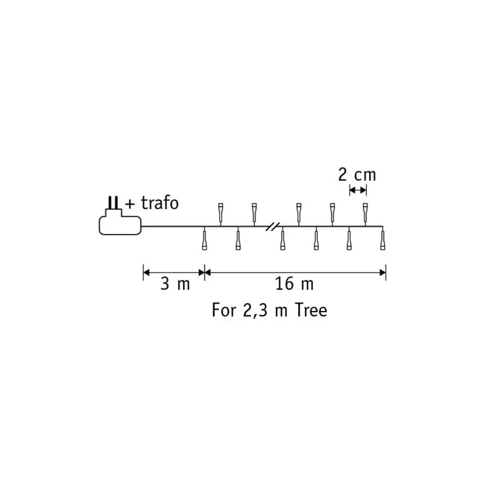 Luca Lighting Kerstboomverlichting - 800 LED - L1600 cm - Multikleur