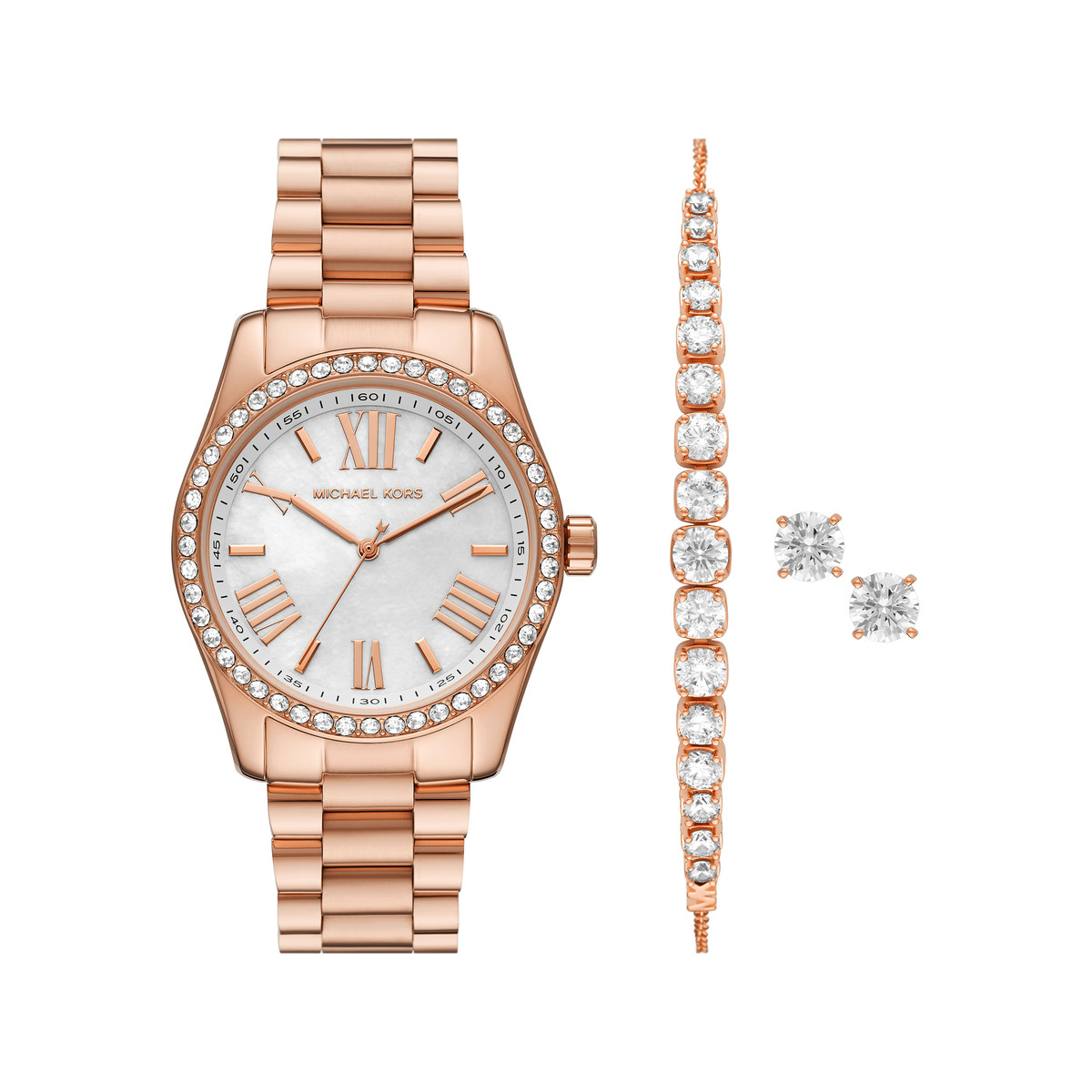 Montre MICHAEL KORS lexington femme bracelet acier inoxydable doré rose