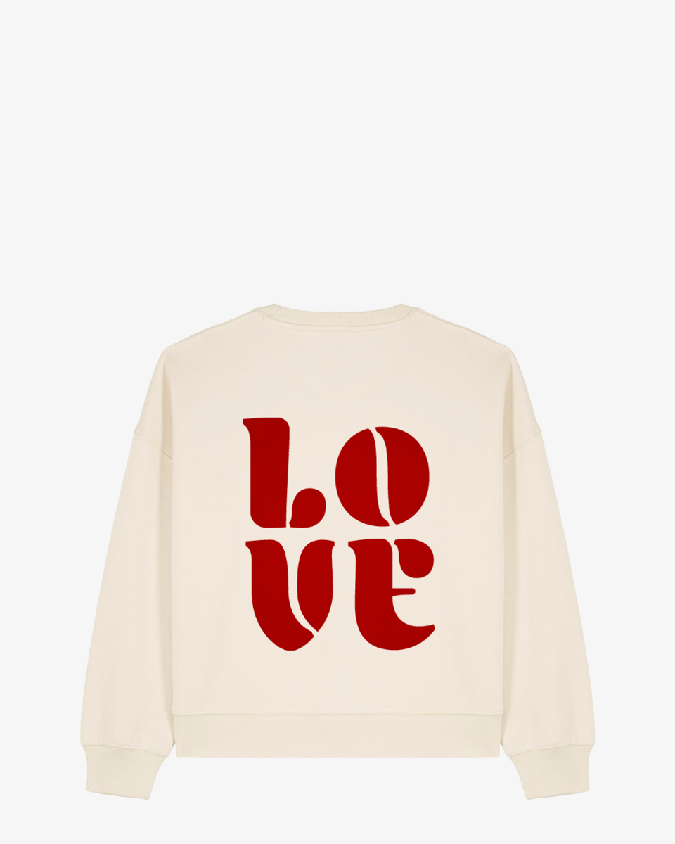 Aquila Love Off-White/Rood Damessweater