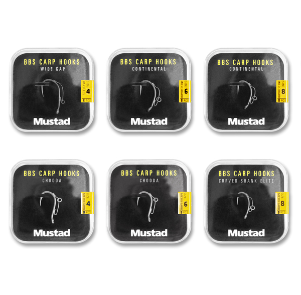 Mustad BBS 30 Carp Hooks Pack Karperhaken (6 packages   Multi Box)