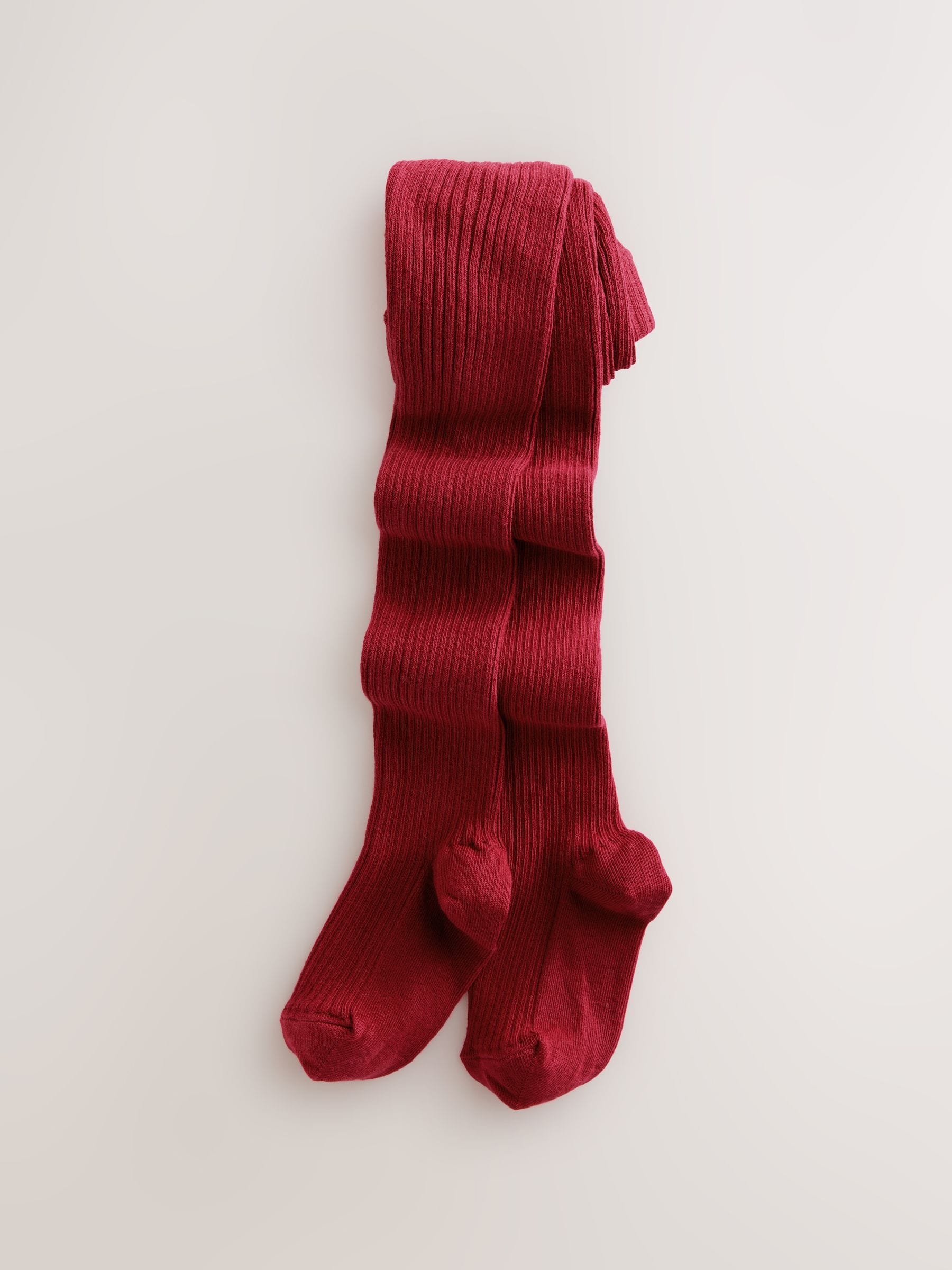 Rood - Geribbelde maillot met hoog katoengehalte