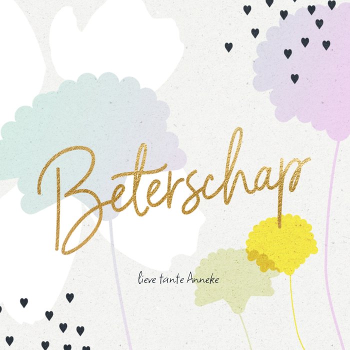 Luckz | Beterschapskaart | Beterschap lieve tante