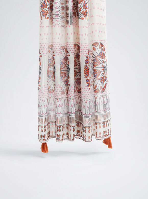 Lenço estampado - Rosa
