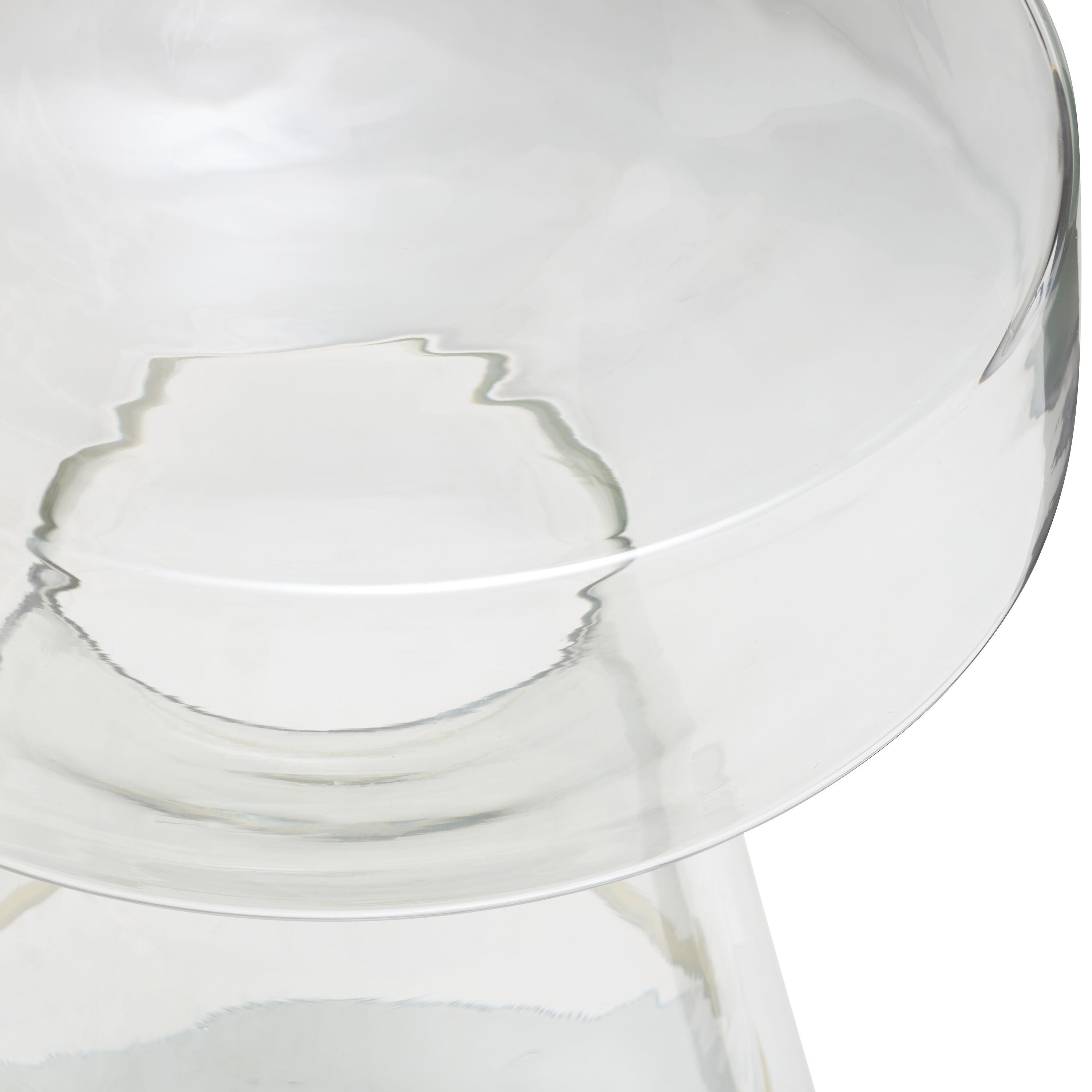ASHLEY Beistelltisch Glas transp.Ø39H44c - Transparent / B: 39.0 cm x T: 39.0 cm x H: 44.0 cm