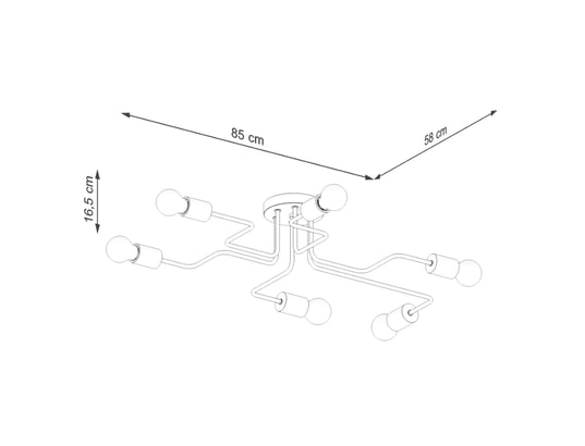 SOLLUX LIGHTING - Lustre timbo 6 blanc