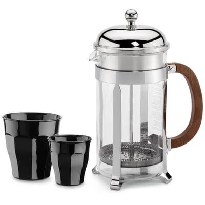 Französisches Kaffeeglas schwarz, 90ml