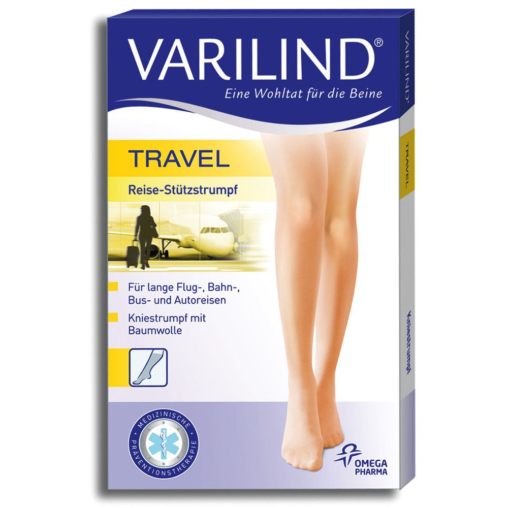 VARILIND® Travel Kniestrümpfe 180 DEN anthrazit Gr. L (42,5-45)