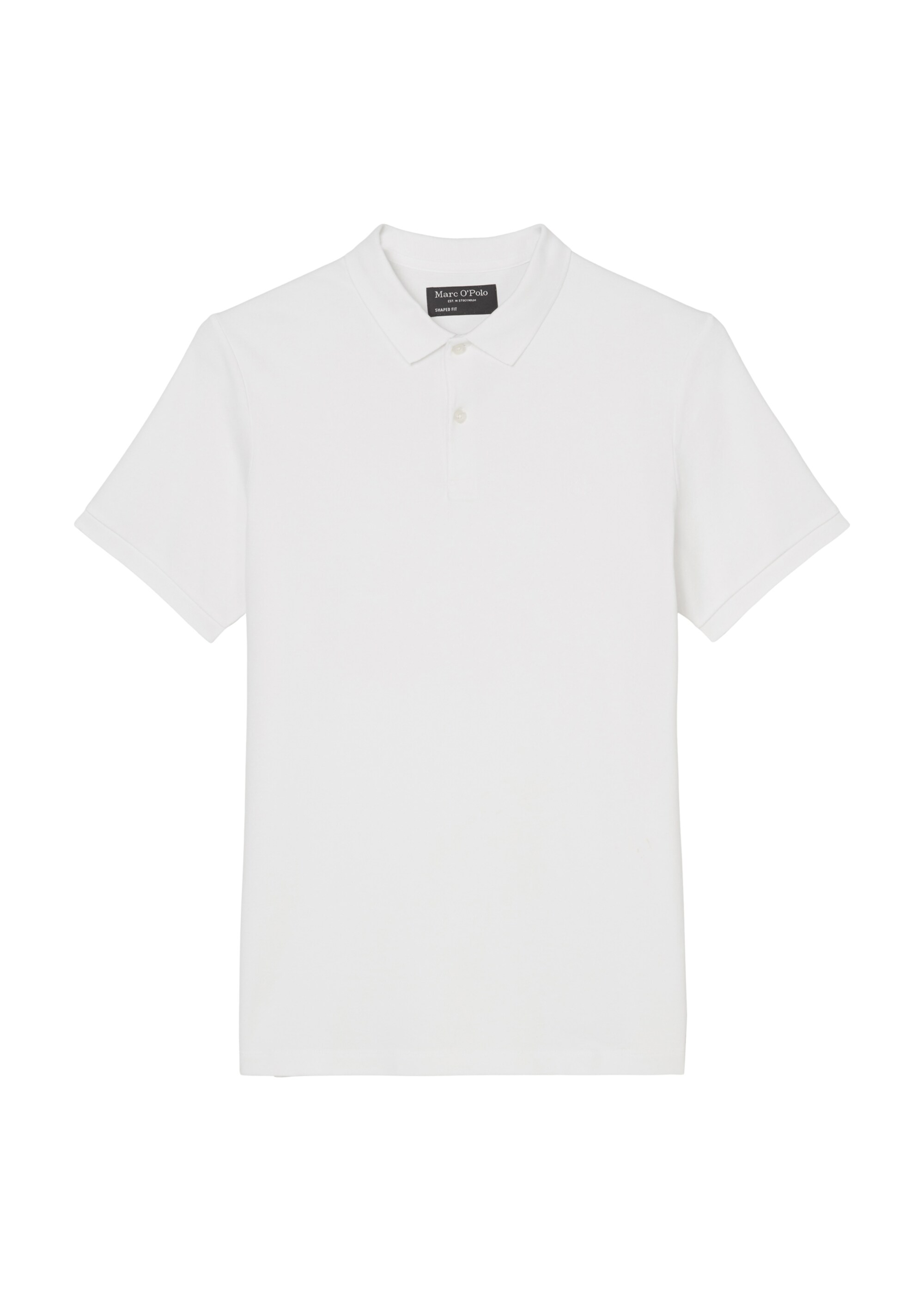 Kurzarm-Poloshirt Piqué shaped aus Organic Cotton-Stretch