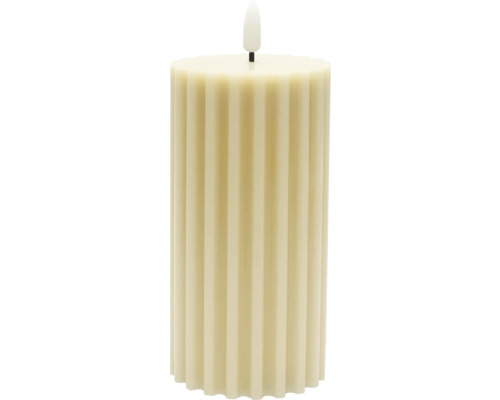 LED waxkaars Lafiora H 17,5 cm goud incl. 3D vlam
