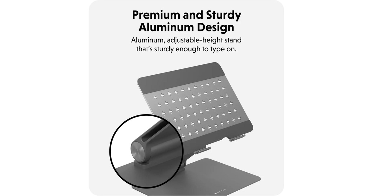 HyperHyperSpace Ergonomic Adjustable Laptop Stand bevestiging  (Grijs)