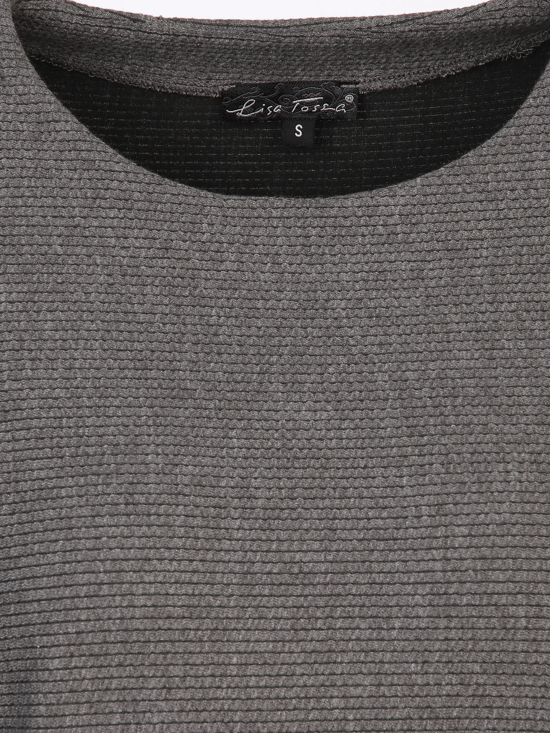 Damen Jaquard-Shirt mit Ripp-Struktur