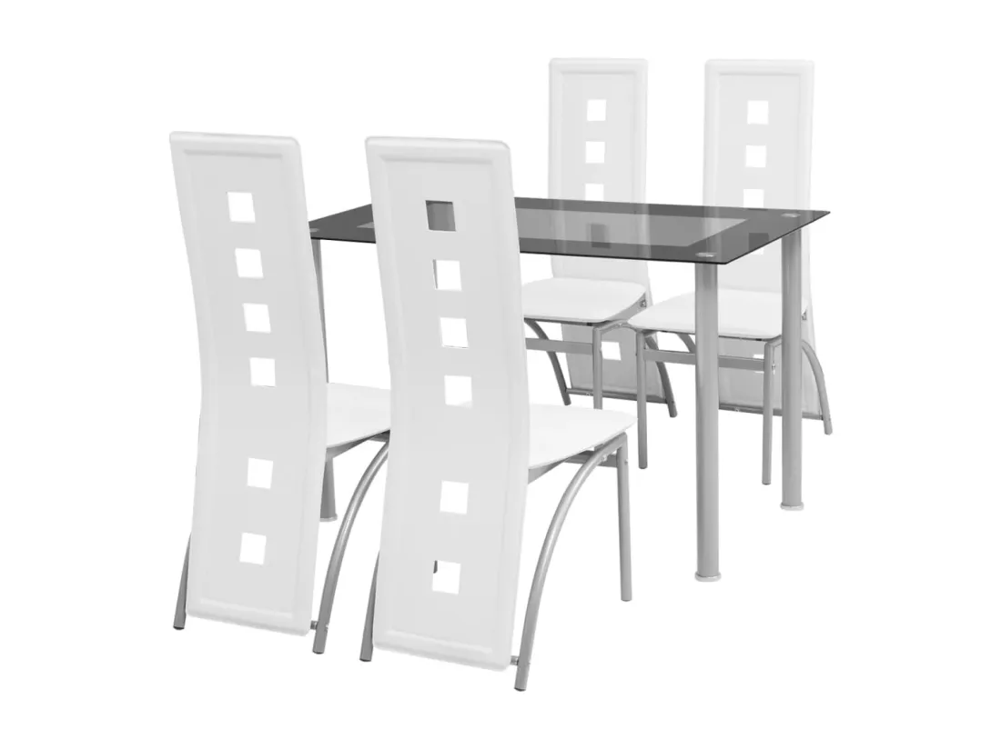 Ensemble à dîner cinq pièces Blanc