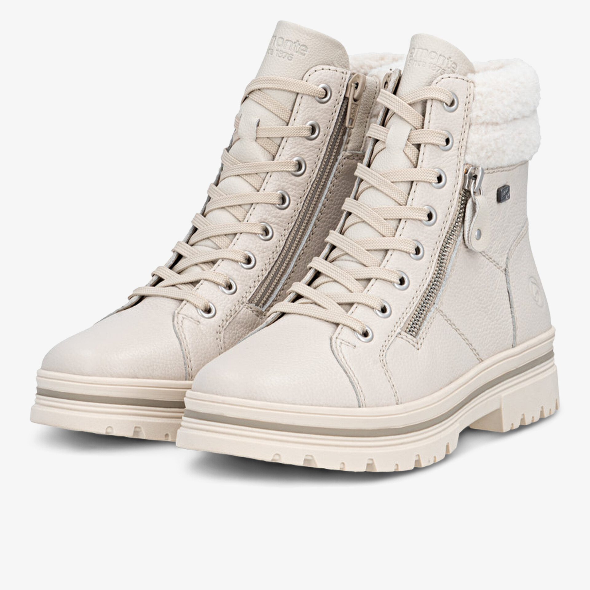 remonte Damen Schnürstiefeletten beige