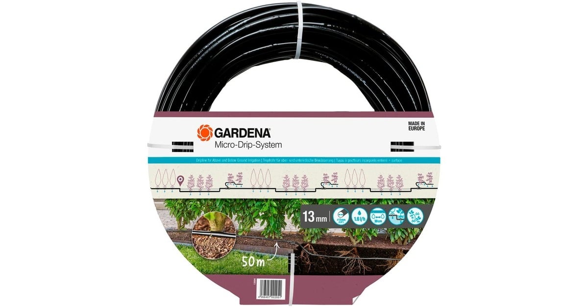 GARDENADruppelbuis voor struiken/heggen (50 m) druppelaar  (Zwart)