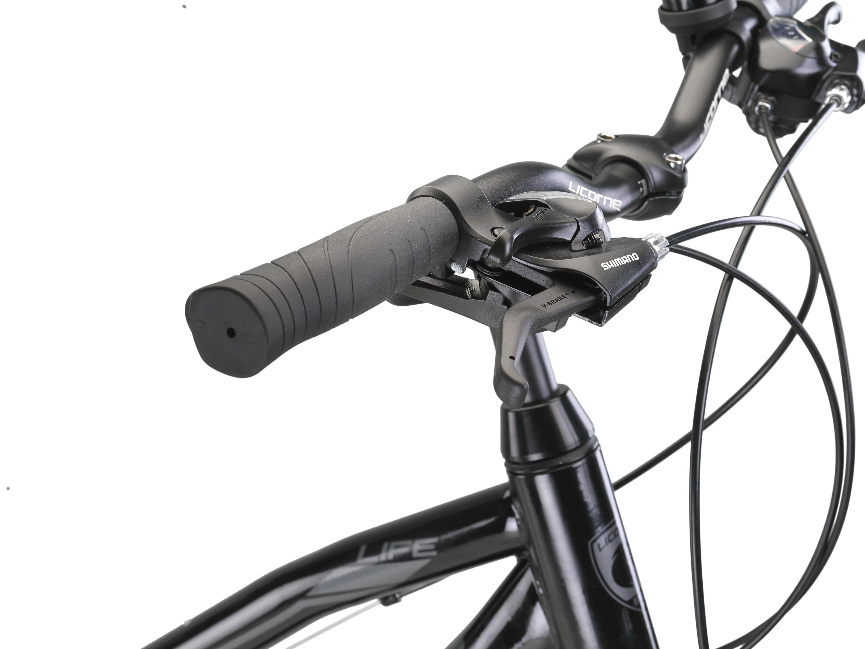 Licorne Bike L-V-ATBPremium Trekking Bike in 28 Zoll - Fahrrad für Herren, Jungen, Mädchen und Damen - Shimano 21 Gang-Schaltung - Citybike - Männerfahrrad