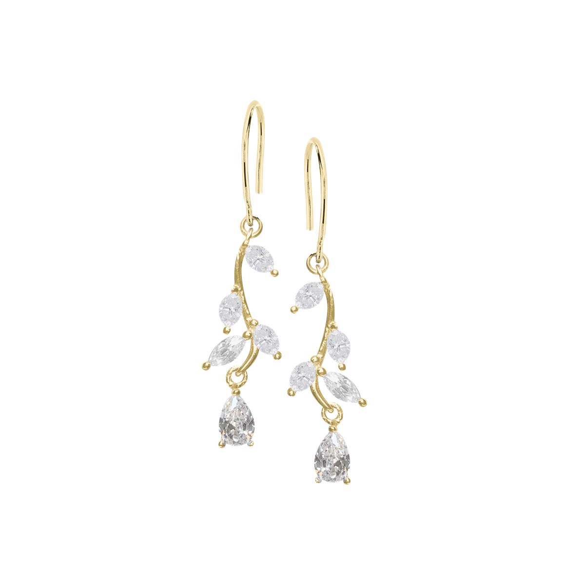 Boucles d'oreilles plaquées or oxyde