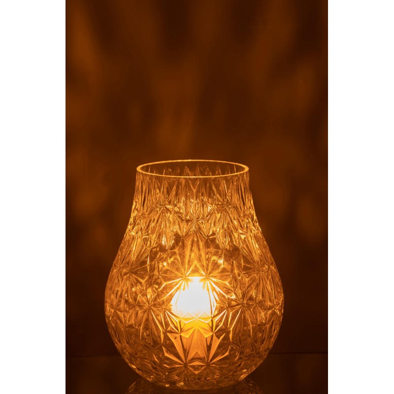 Vase en verre transparent l18*l18*h22cm