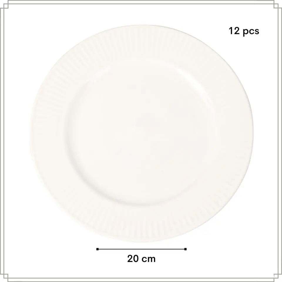 OTIX Ontbijtborden Bordenset 12 Persoons 20cm Dessertbord Ontbijtbo...